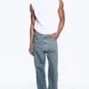 Galaxy Mid Rise Loose Straight Jeans – 2000 Blue – Mittelblau Galaxy Mid Rise Loose Straight Jeans – 2000 Blue – Mittelblau