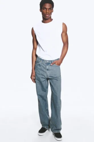Galaxy Mid Rise Loose Straight Jeans – 2000 Blue – Mittelblau Galaxy Mid Rise Loose Straight Jeans – 2000 Blue – Mittelblau