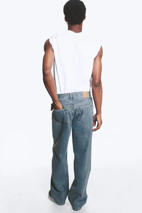 Galaxy Mid Rise Loose Straight Jeans – 2000 Blue – Mittelblau Galaxy Mid Rise Loose Straight Jeans – 2000 Blue – Mittelblau