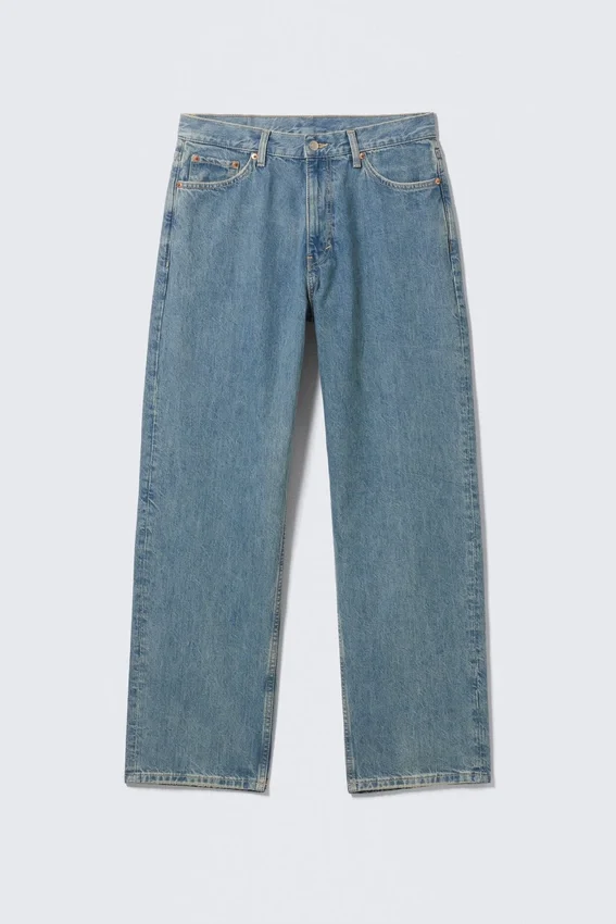 Galaxy Mid Rise Loose Straight Jeans – 2000 Blue – Mittelblau Galaxy Mid Rise Loose Straight Jeans – 2000 Blue – Mittelblau