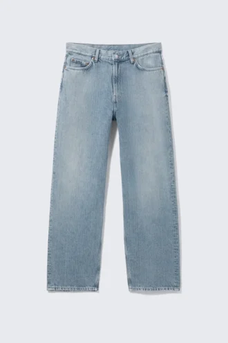 Galaxy Mid Rise Loose Straight Jeans – Blue Fade – Mittelblau Galaxy Mid Rise Loose Straight Jeans – Blue Fade – Mittelblau