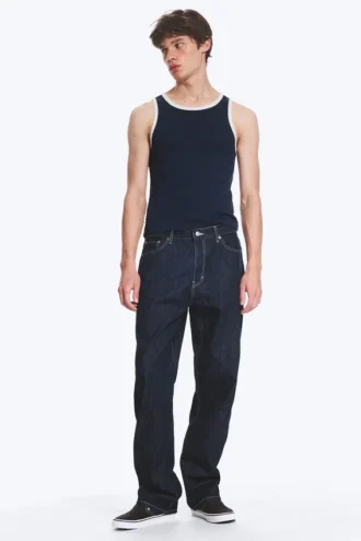 Galaxy Mid Rise Loose Straight Jeans – Blue Rinse – Dunkelblau Galaxy Mid Rise Loose Straight Jeans – Blue Rinse – Dunkelblau