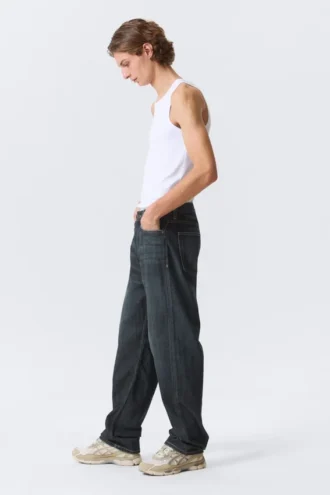 Galaxy Mid Rise Loose Straight Jeans – Deep Sea Blue – Dunkelblau Galaxy Mid Rise Loose Straight Jeans – Deep Sea Blue – Dunkelblau