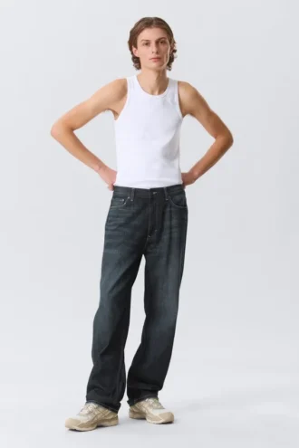 Galaxy Mid Rise Loose Straight Jeans – Deep Sea Blue – Dunkelblau Galaxy Mid Rise Loose Straight Jeans – Deep Sea Blue – Dunkelblau