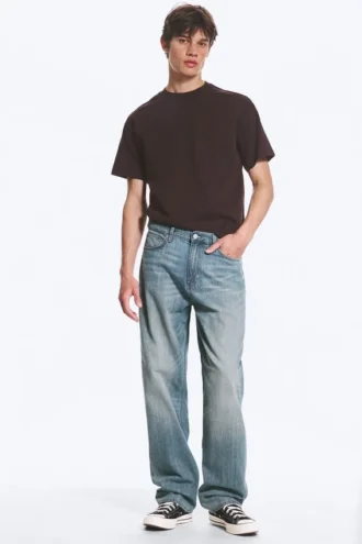 Galaxy Mid Rise Loose Straight Jeans – Gloria Blue – Mittelblau Galaxy Mid Rise Loose Straight Jeans – Gloria Blue – Mittelblau