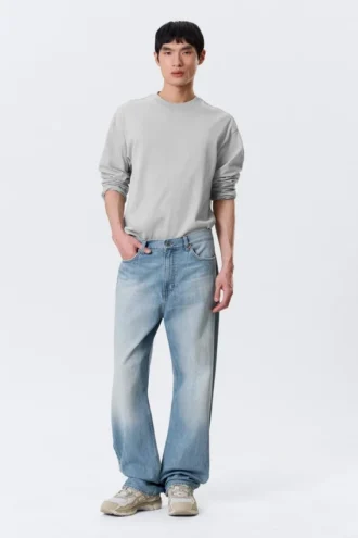 Galaxy Mid Rise Loose Straight Jeans – Kimberley Blue – Hellblau Galaxy Mid Rise Loose Straight Jeans – Kimberley Blue – Hellblau