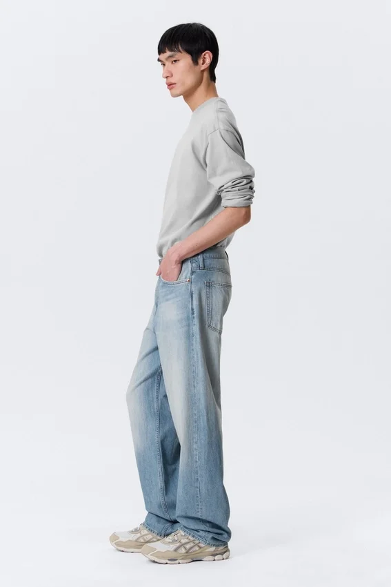 Galaxy Mid Rise Loose Straight Jeans – Kimberley Blue – Hellblau Galaxy Mid Rise Loose Straight Jeans – Kimberley Blue – Hellblau
