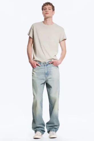 Galaxy Mid Rise Loose Straight Jeans – Port Blue – Hellblau Galaxy Mid Rise Loose Straight Jeans – Port Blue – Hellblau