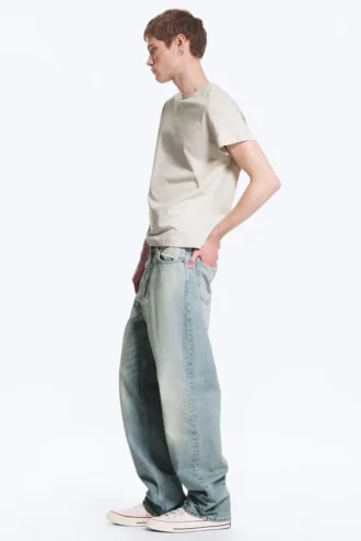 Galaxy Mid Rise Loose Straight Jeans – Port Blue – Hellblau Galaxy Mid Rise Loose Straight Jeans – Port Blue – Hellblau