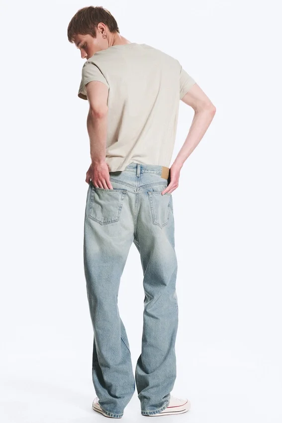 Galaxy Mid Rise Loose Straight Jeans – Port Blue – Hellblau Galaxy Mid Rise Loose Straight Jeans – Port Blue – Hellblau