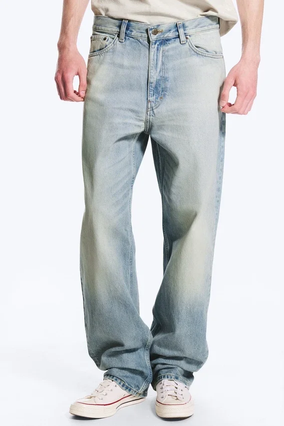Galaxy Mid Rise Loose Straight Jeans – Port Blue – Hellblau Galaxy Mid Rise Loose Straight Jeans – Port Blue – Hellblau