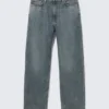 Galaxy Mid Rise Loose Straight Jeans – Second Blue – Blau Galaxy Mid Rise Loose Straight Jeans – Second Blue – Blau