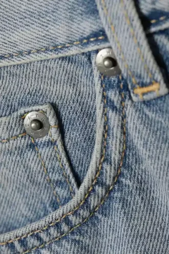 Galaxy Mid Rise Loose Straight Jeans – Ziegelblau – Hellblau Galaxy Mid Rise Loose Straight Jeans – Ziegelblau – Hellblau