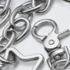 Geldbörsenkette aus Metallgliedern – Silber Geldbörsenkette aus Metallgliedern – Silber