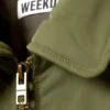 Gepolsterte Bomberjacke aus Twill – Staubiges Olivgrün Gepolsterte Bomberjacke aus Twill – Staubiges Olivgrün