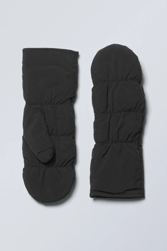Gepolsterte Fäustlinge – Schwarz Gepolsterte Fäustlinge – Schwarz