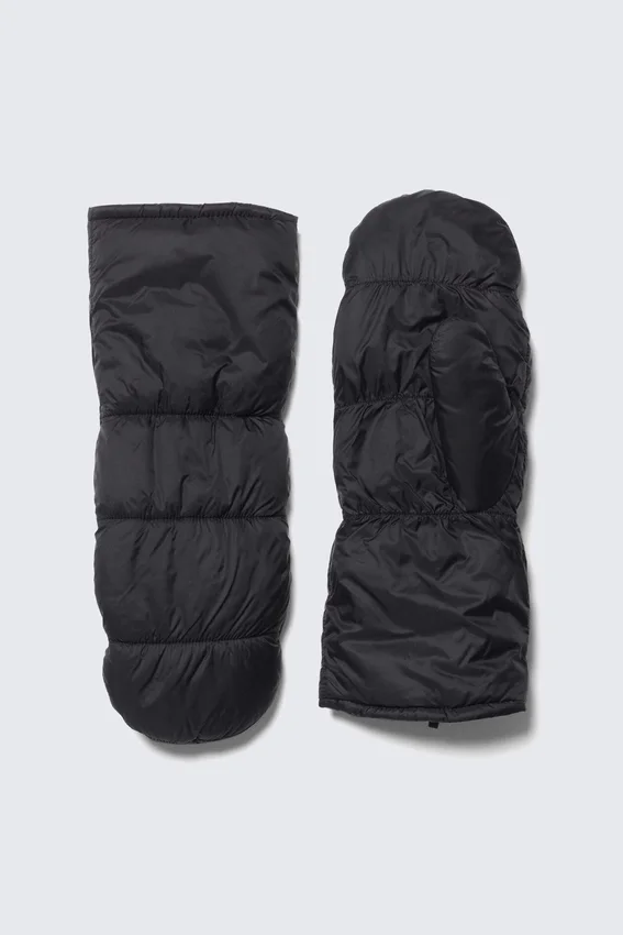 Gepolsterte Nylon-Fäustlinge – Schwarz Gepolsterte Nylon-Fäustlinge – Schwarz
