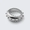 Gepunkteter Ring – Silber