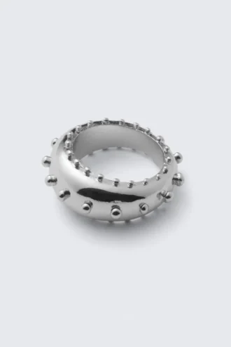 Gepunkteter Ring – Silber