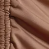 Geraffte Caprihose in regulärer Passform – Staubbraun