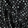 Gerafftes, bedrucktes Mesh-Oberteil – schwarze Polka-Dots Gerafftes, bedrucktes Mesh-Oberteil – schwarze Polka-Dots
