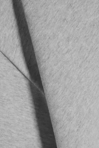 Gerafftes, kurzärmeliges Maxikleid – Hellstaubgrau meliert