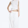 Gerafftes Tanktop – Weiß Gerafftes Tanktop – Weiß