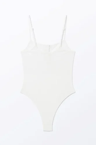 Gerippter Body – Weiß