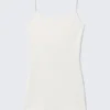 Gerippter, taillierter Jumpsuit – Off-White