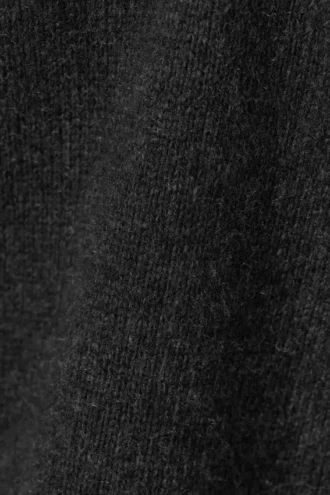 Geschrumpfter Pullover aus Wollmischung im Used-Look – Schwarz