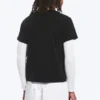 Geschrumpftes, doppellagiges T-Shirt – Schwarz & Weiß Geschrumpftes, doppellagiges T-Shirt – Schwarz & Weiß