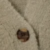 Gestreifte Strickjacke mit V-Ausschnitt – Dusty Mole Gestreifte Strickjacke mit V-Ausschnitt – Dusty Mole