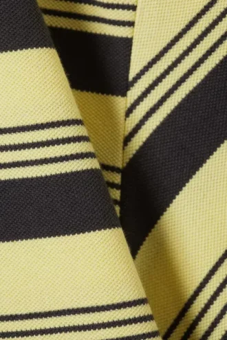 Gestreiftes Polohemd in lockerer Passform – Gelbe & schwarze Streifen