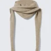 Gestrickter Schal mit Kapuze – Beige Gestrickter Schal mit Kapuze – Beige
