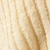 Gestrickter, wickelartiger Pullover mit asymmetrischem V-Ausschnitt – Hellstaubbeige Gestrickter, wickelartiger Pullover mit asymmetrischem V-Ausschnitt – Hellstaubbeige