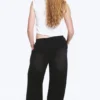 Gewaschene Scuba-Jogginghose mit weitem Bein – gewaschen, schwarz Gewaschene Scuba-Jogginghose mit weitem Bein – gewaschen, schwarz