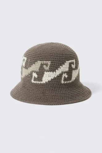 Gewebter Jacquard-Bucket-Hut – Dark Mole