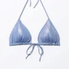 Glitzer-Triangel-Bikini-Oberteil – Blauer Glitzer Glitzer-Triangel-Bikini-Oberteil – Blauer Glitzer