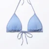 Glitzer-Triangel-Bikini-Oberteil – Blauer Glitzer Glitzer-Triangel-Bikini-Oberteil – Blauer Glitzer