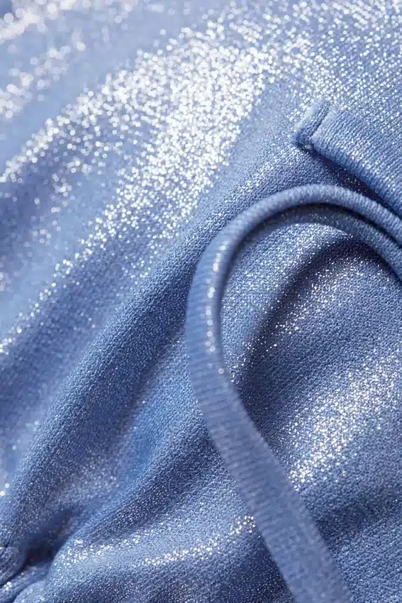 Glitzer-Triangel-Bikini-Oberteil – Blauer Glitzer Glitzer-Triangel-Bikini-Oberteil – Blauer Glitzer
