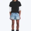 Gravity Mid Rise Loose Denim Shorts – Kimberley Blue – Hellblau Gravity Mid Rise Loose Denim Shorts – Kimberley Blue – Hellblau