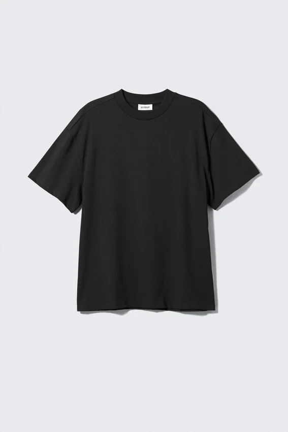 Großartiges T-Shirt aus schwerem Stoff – Schwarz Großartiges T-Shirt aus schwerem Stoff – Schwarz