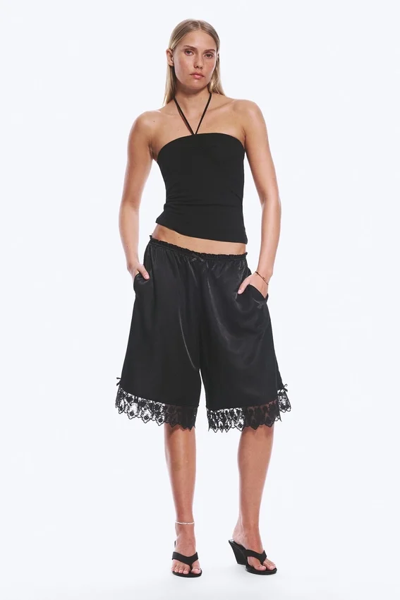 Halter-Bandeau-Top – Schwarz Halter-Bandeau-Top – Schwarz