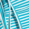 Halter-Bandeau-Top – Weiß-türkisfarbene Streifen