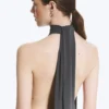 Halter-Maxikleid – Dunkelgrau Halter-Maxikleid – Dunkelgrau