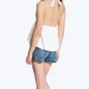 Halterneck-Top aus Baumwolle – Off-White Halterneck-Top aus Baumwolle – Off-White