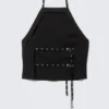 Haltertop mit Lochstickerei – Schwarz Haltertop mit Lochstickerei – Schwarz