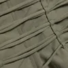 Haltertop mit V-Ausschnitt, Bindegürtel und Reißverschluss – Khaki-Grün