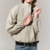 Hanne H Oversized-Trainingsjacke – Light Dusty Mole