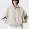 Hanne H Oversized-Trainingsjacke – Light Dusty Mole